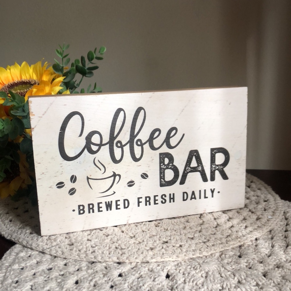 Coffee Bar Rustic Wood Sign Decor - Picture 6 of 6